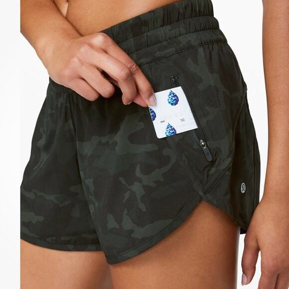 LULULEMON Tracker 4" Short 4 Incognito Camo Gator Green - Picture 4 of 10